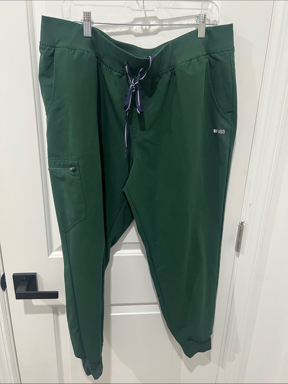 Figs Forest Green Drawstring Utility Joggers Technical Collection Size 3XL